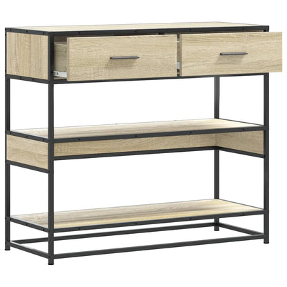 Tavolo Consolle Rovere Sonoma 90x35x80 cm in Legno Multistrato | homemem39