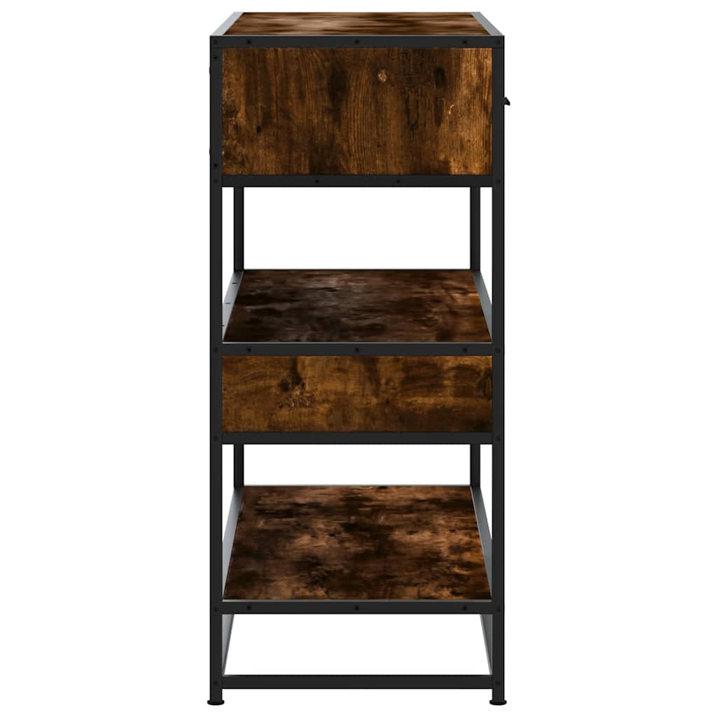Tavolino Consolle Rovere Fumo 90x35x80 cm in Legno Multistrato | homemem39