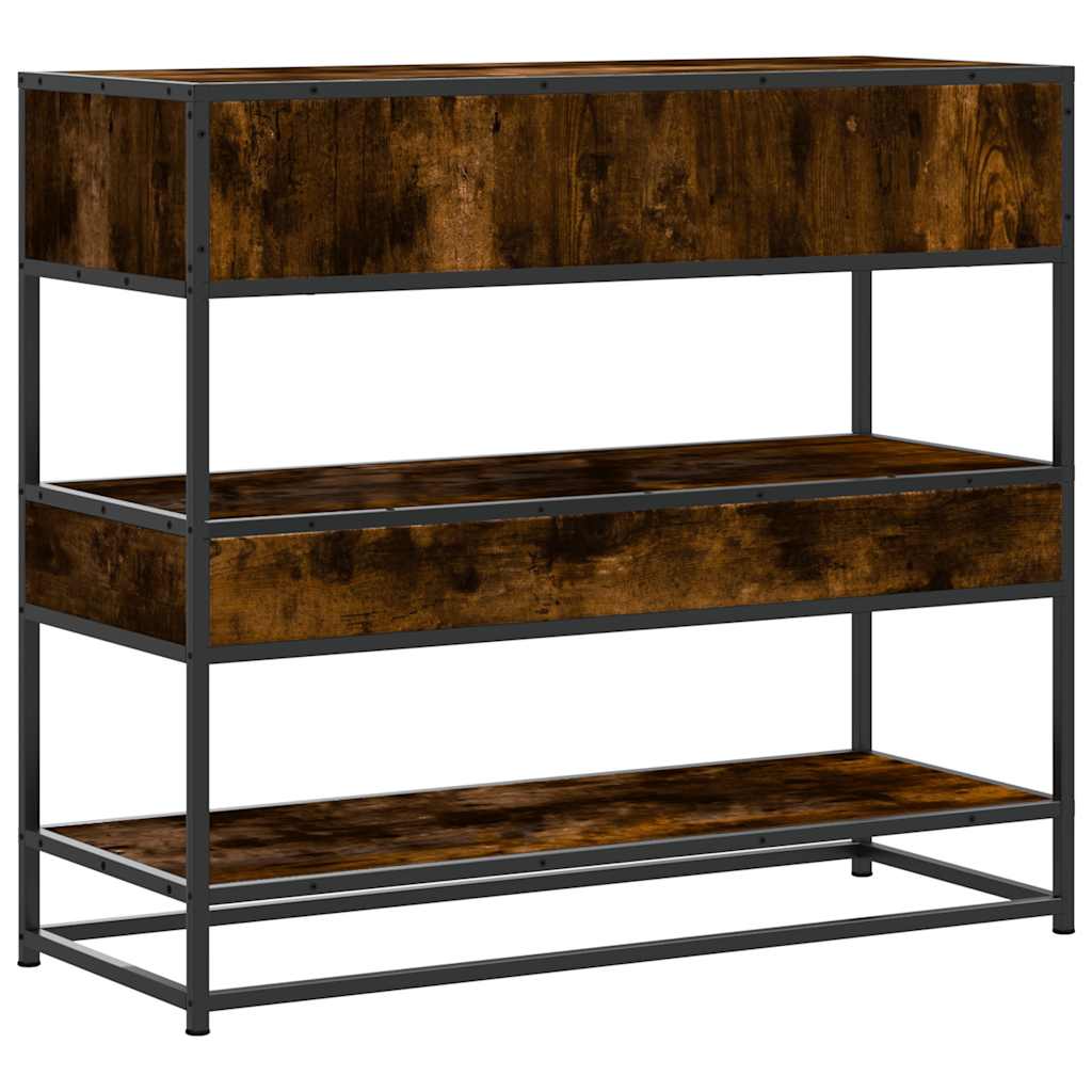 Tavolino Consolle Rovere Fumo 90x35x80 cm in Legno Multistrato | homemem39