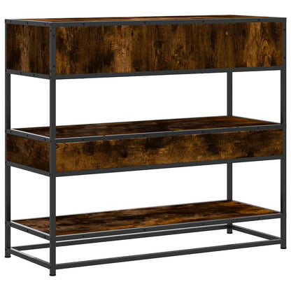 Tavolino Consolle Rovere Fumo 90x35x80 cm in Legno Multistrato | homemem39