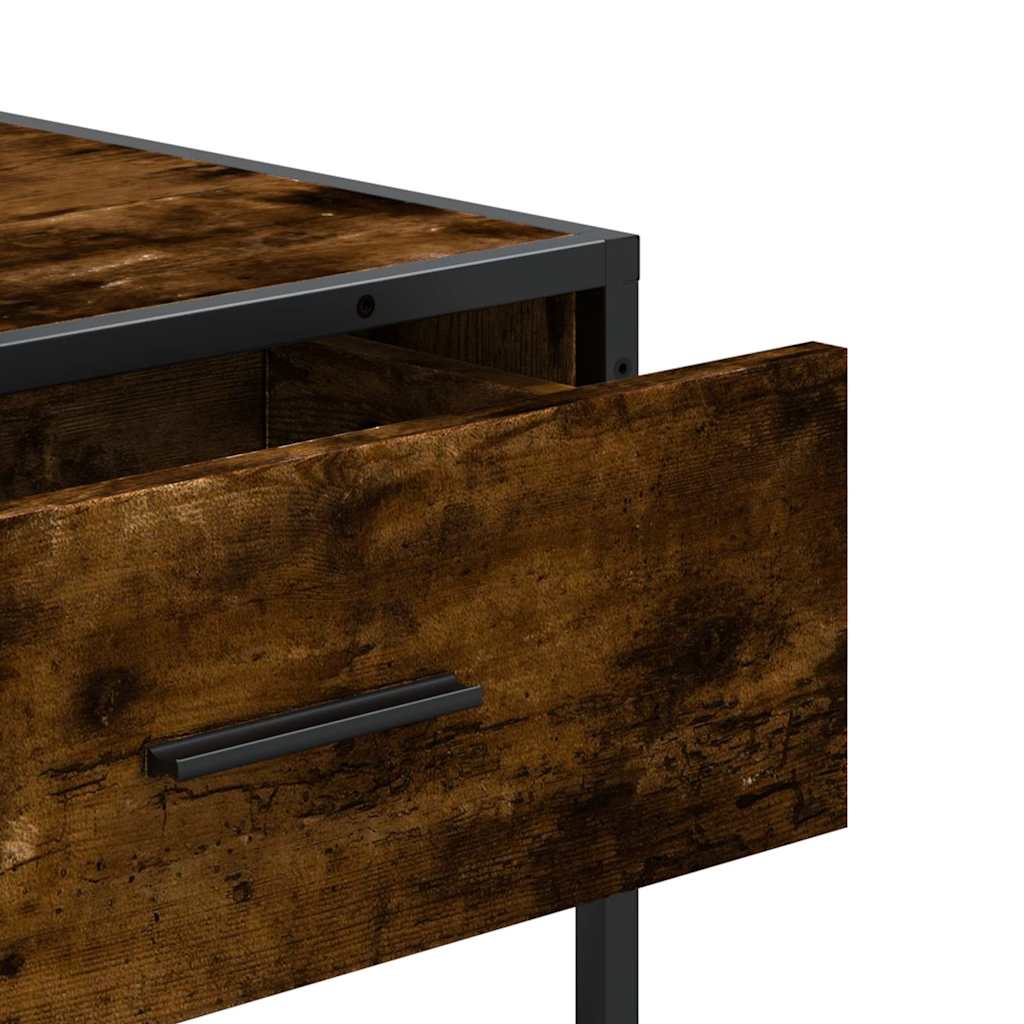 Tavolino Consolle Rovere Fumo 90x35x80 cm in Legno Multistrato | homemem39
