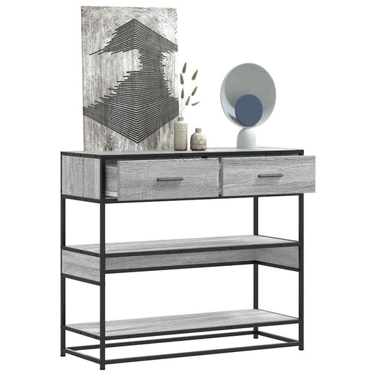 Tavolo Consolle Rovere Sonoma 90x35x80 cm in Legno Multistrato | homemem39