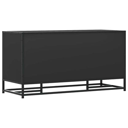 Scarpiera Nera 100x40x53,5 cm in Truciolato e Metallo | homemem39