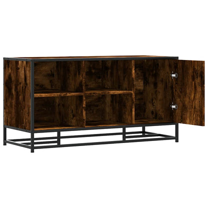 Scarpiera in Rovere Fumo 100x40x53,5 cm in Truciolato e Metallo | homemem39