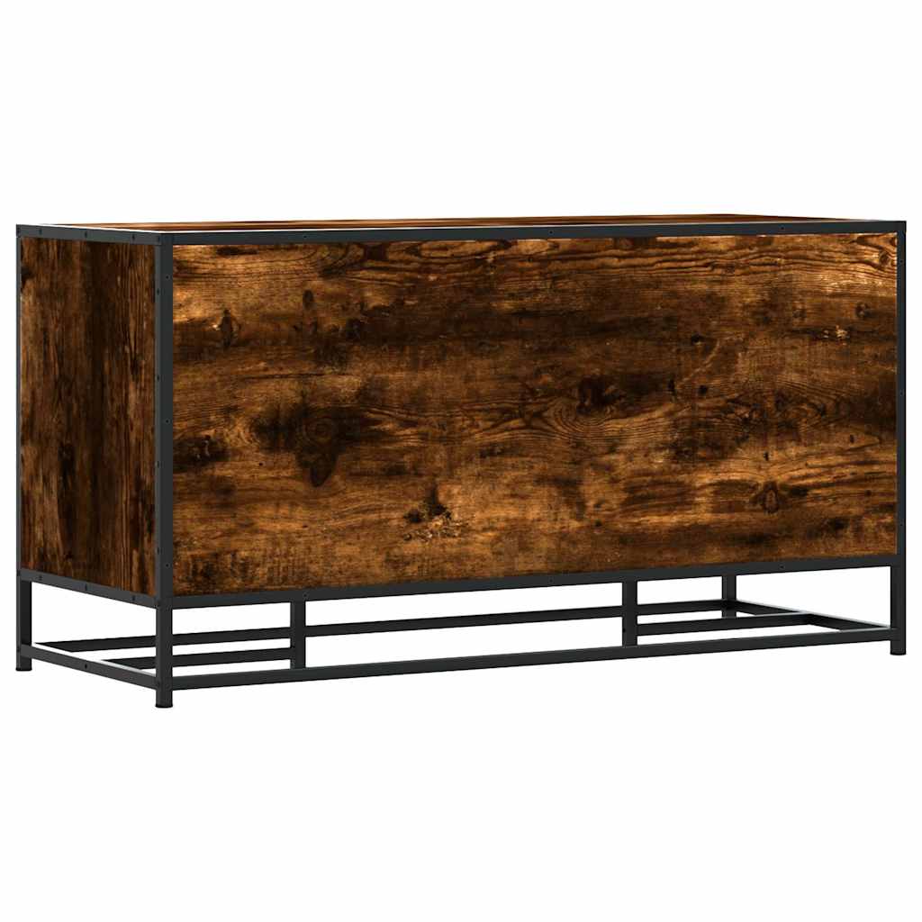 Scarpiera in Rovere Fumo 100x40x53,5 cm in Truciolato e Metallo | homemem39