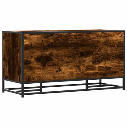 Scarpiera in Rovere Fumo 100x40x53,5 cm in Truciolato e Metallo | homemem39