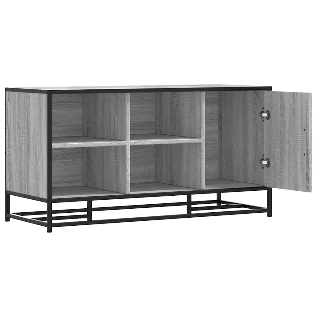 Scarpiera Grigia Sonoma 100x40x53,5 cm in Truciolato e Metallo | homemem39