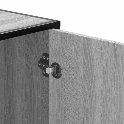 Scarpiera Grigia Sonoma 100x40x53,5 cm in Truciolato e Metallo | homemem39
