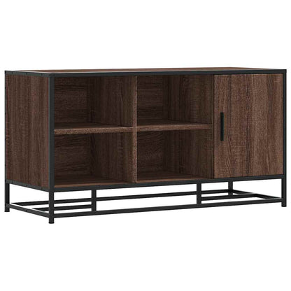 Scarpiera Rovere Marrone 100x40x53,5 cm in Truciolato e Metallo | homemem39