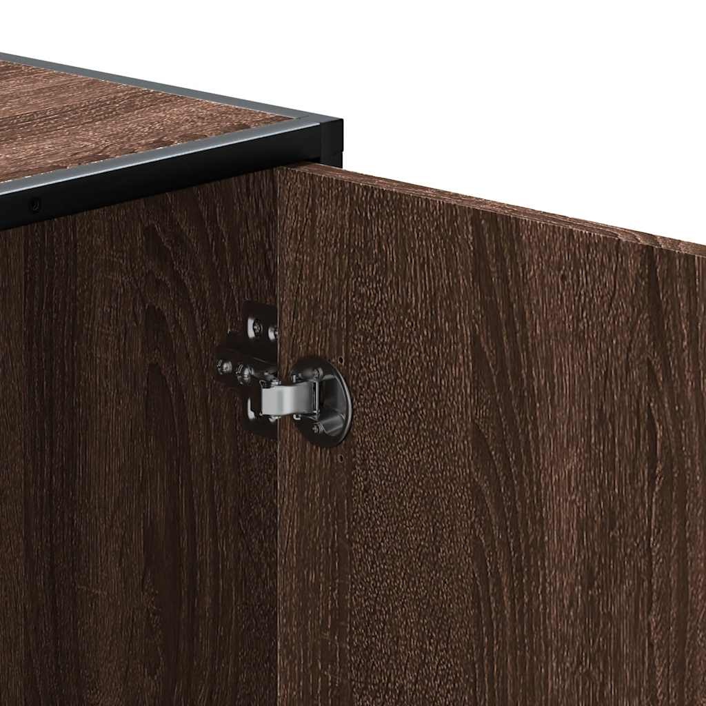 Scarpiera Rovere Marrone 100x40x53,5 cm in Truciolato e Metallo | homemem39
