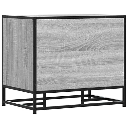 Panca Portaoggetti Grigio Sonoma Legno Multistrato e Metallo | homemem39