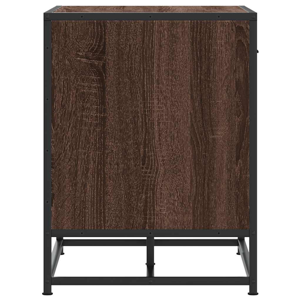 Panca Portaoggetti Rovere Marrone Legno Multistrato e Metallo | homemem39