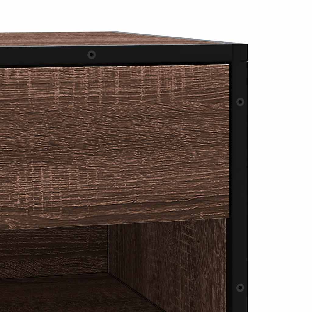 Panca Portaoggetti Rovere Marrone Legno Multistrato e Metallo | homemem39