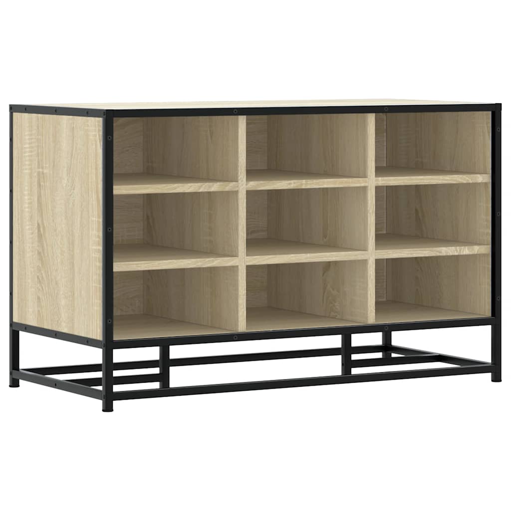 Scarpiera Sonoma Rovere 84x40x53,5 cm in Truciolato e Metallo | homemem39