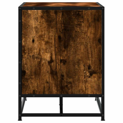 Scarpiera in Rovere Fumo 84x40x53,5 cm in Truciolato e Metallo | homemem39