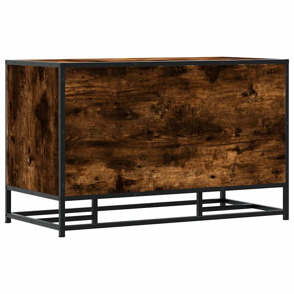 Scarpiera in Rovere Fumo 84x40x53,5 cm in Truciolato e Metallo | homemem39