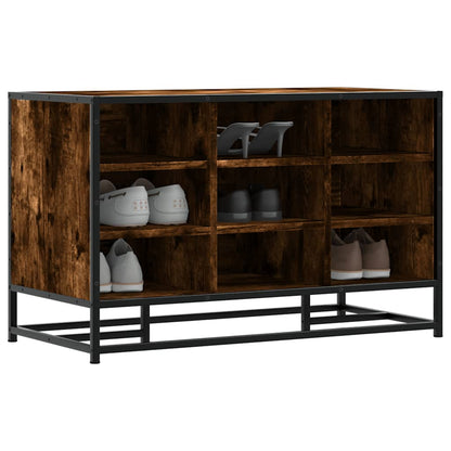 Scarpiera in Rovere Fumo 84x40x53,5 cm in Truciolato e Metallo | homemem39