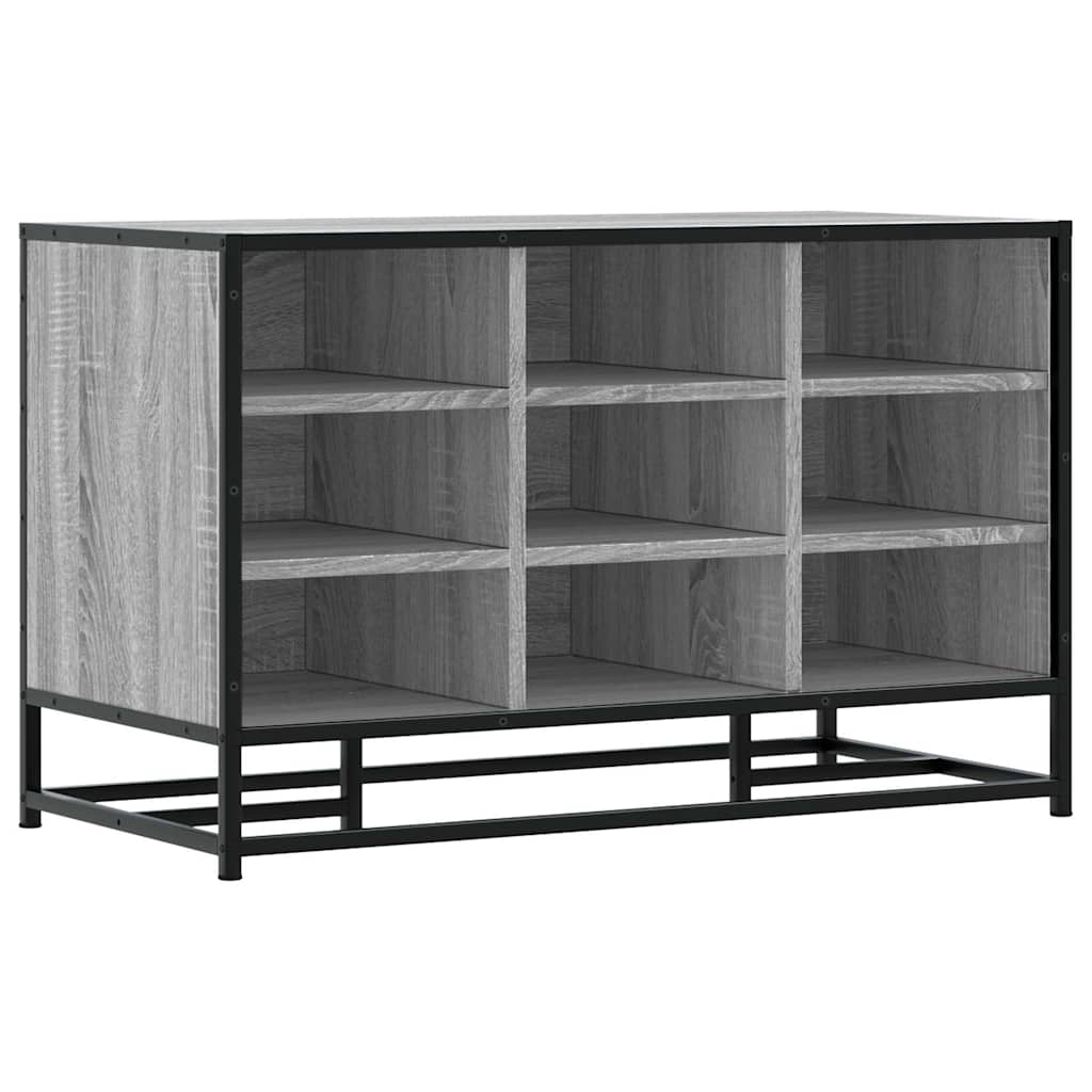 Scarpiera Grigia Sonoma 84x40x53,5 cm Truciolato e Metallo | homemem39