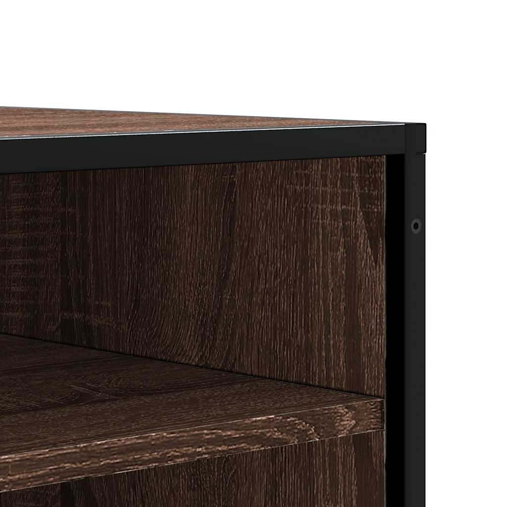Scarpiera Rovere Marrone 84x40x53,5 cm Truciolato e Metallo | homemem39