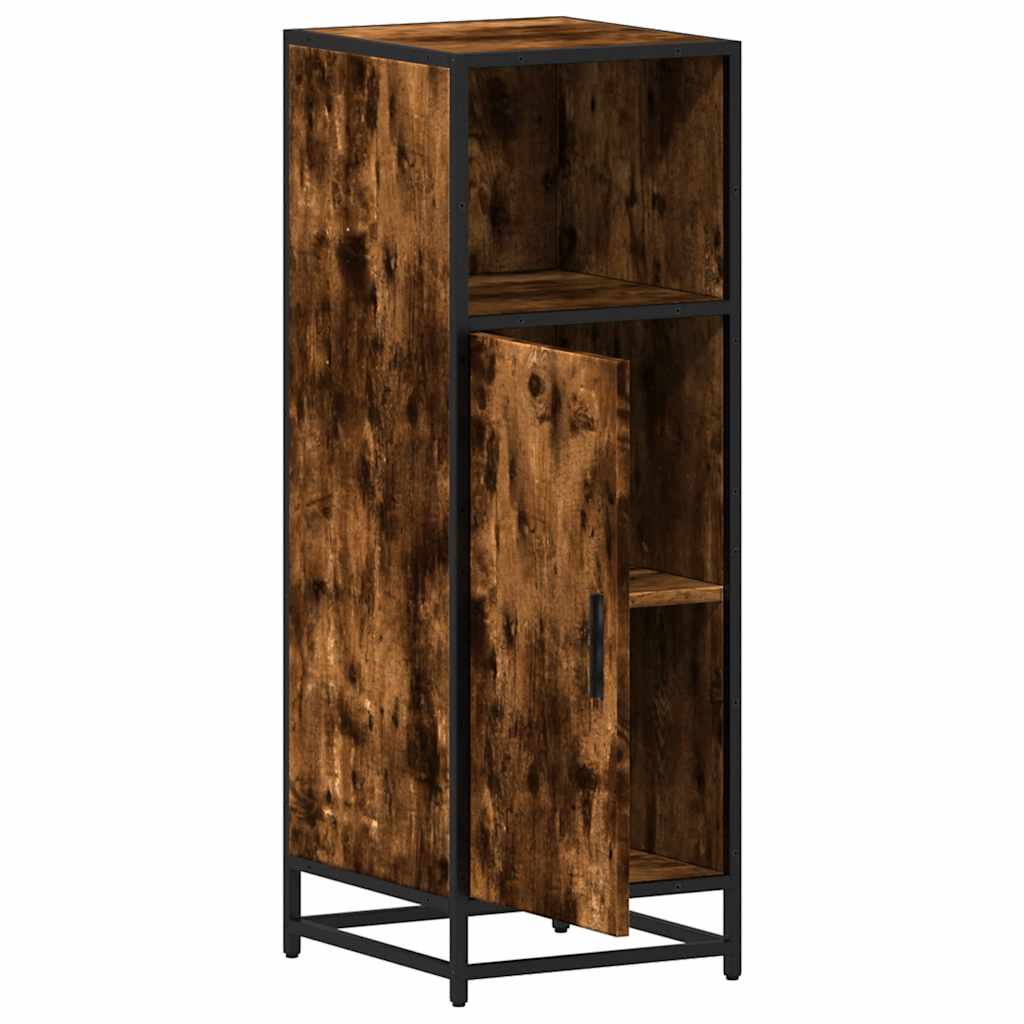 Armadietto Bagno Rovere Fumo 35x37,5x100 cm Legno Multistrato | homemem39
