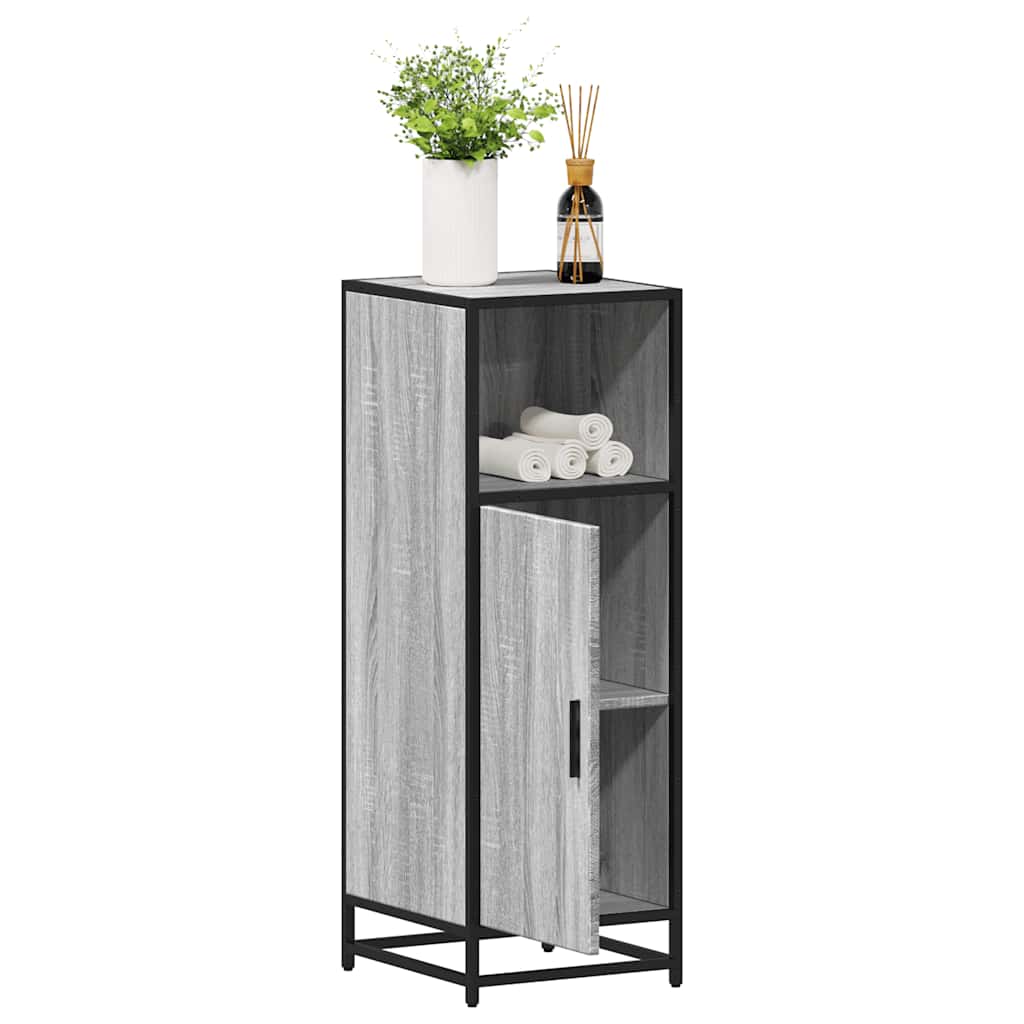 Armadietto Bagno Grigio Sonoma 35x37,5x100 cm Legno Multistrato | homemem39