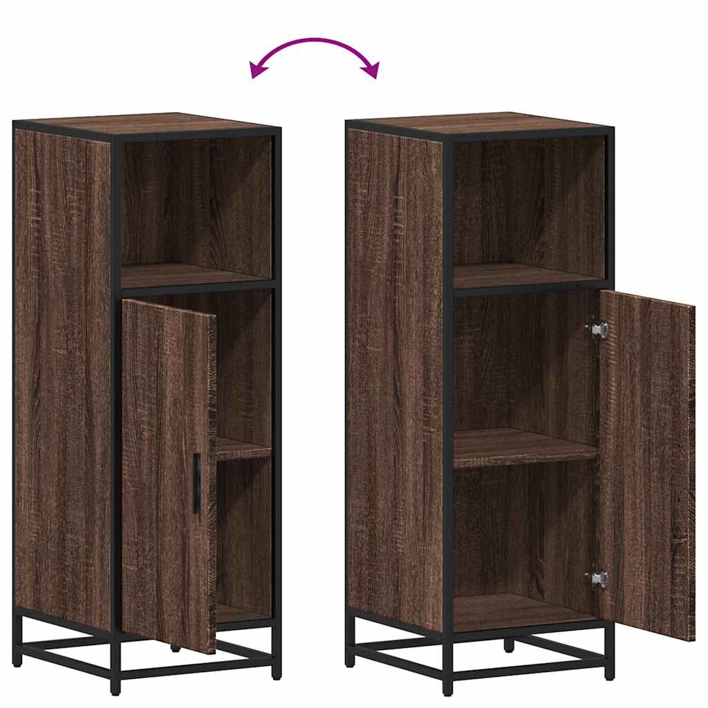 Armadietto Bagno Rovere Marrone 35x37,5x100cm Legno Multistrato | homemem39
