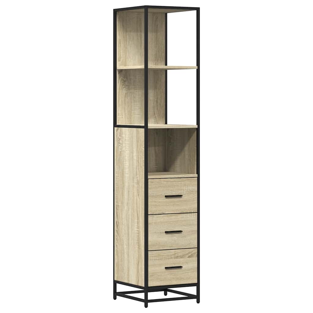 Armadietto Bagno Rovere Sonoma 35x37,5x166 cm Legno Multistrato | homemem39