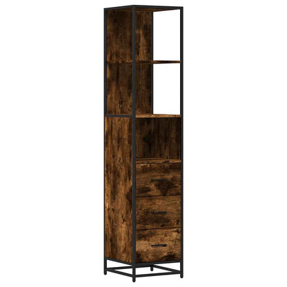 Armadietto Bagno Rovere Fumo 35x37,5x166cm in Legno Multistrato | homemem39