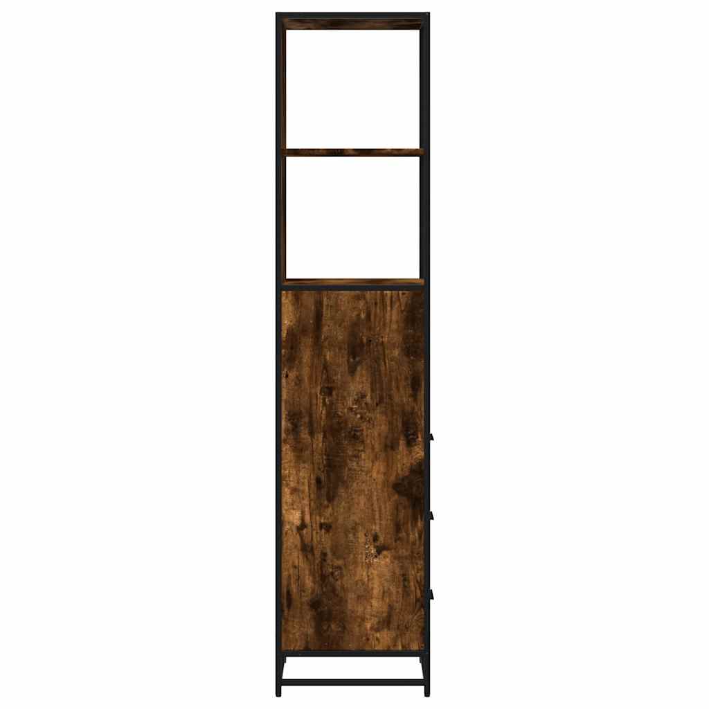 Armadietto Bagno Rovere Fumo 35x37,5x166cm in Legno Multistrato | homemem39