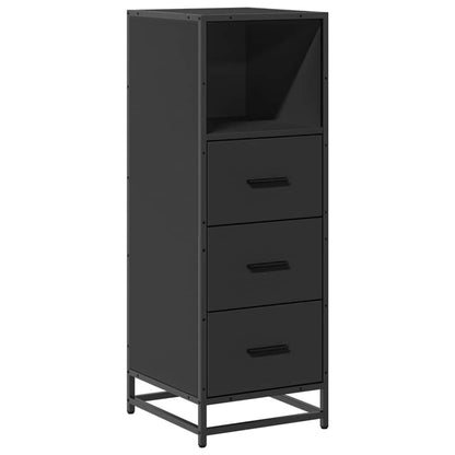 Armadietto da Bagno Nero 35x37,5x100 cm in Legno Multistrato | homemem39