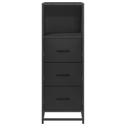 Armadietto da Bagno Nero 35x37,5x100 cm in Legno Multistrato | homemem39