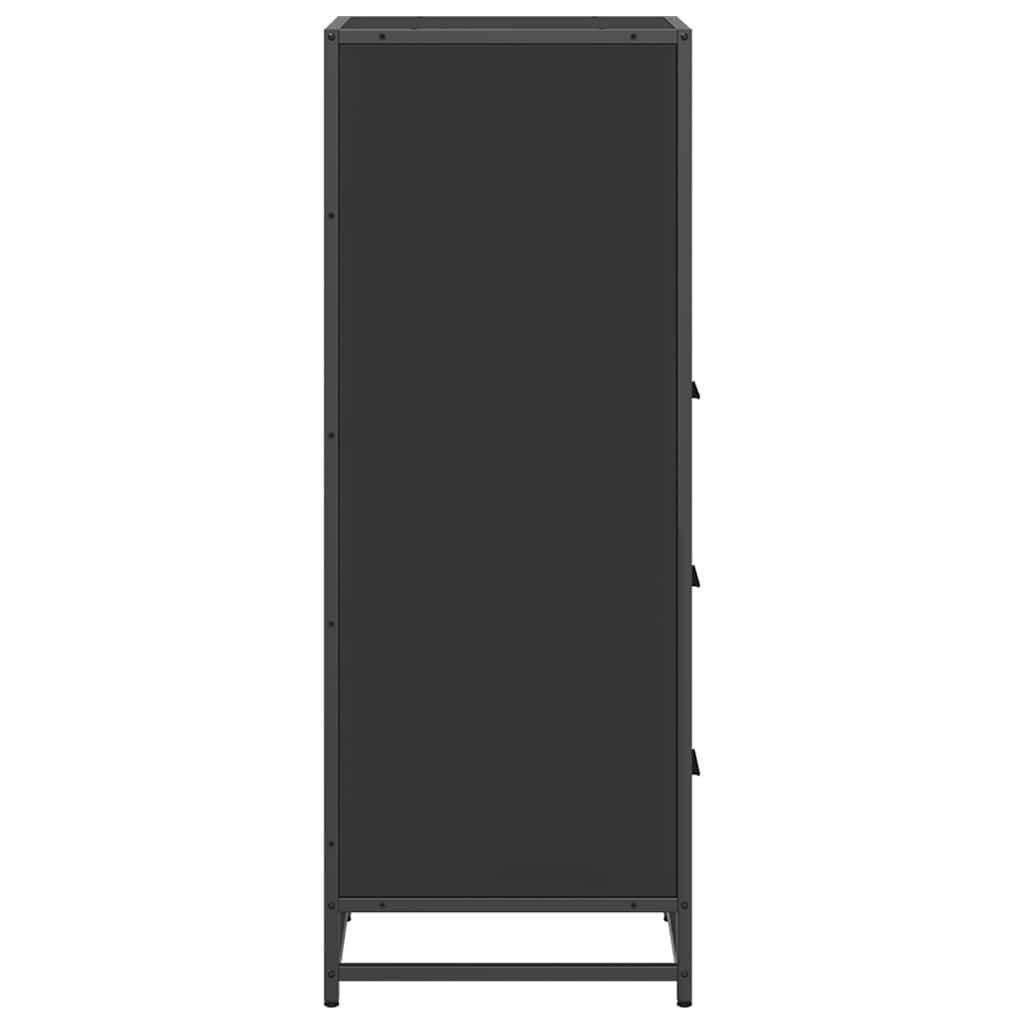 Armadietto da Bagno Nero 35x37,5x100 cm in Legno Multistrato | homemem39