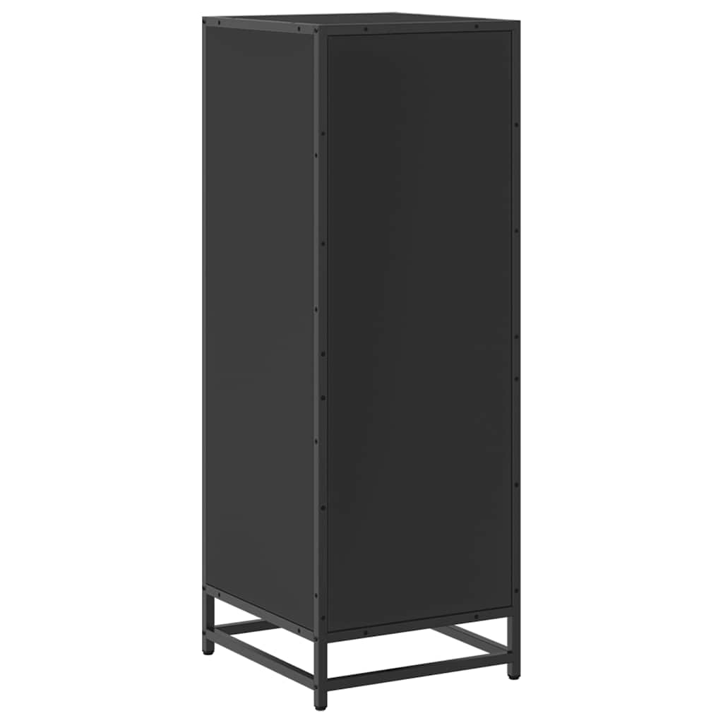Armadietto da Bagno Nero 35x37,5x100 cm in Legno Multistrato | homemem39