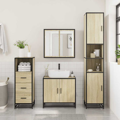 Armadietto Bagno Rovere Sonoma 35x37,5x100 cm Legno Multistrato | homemem39