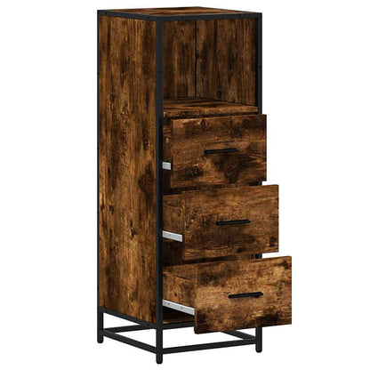Armadietto Bagno Rovere Fumo 35x37,5x100cm in Legno Multistrato | homemem39
