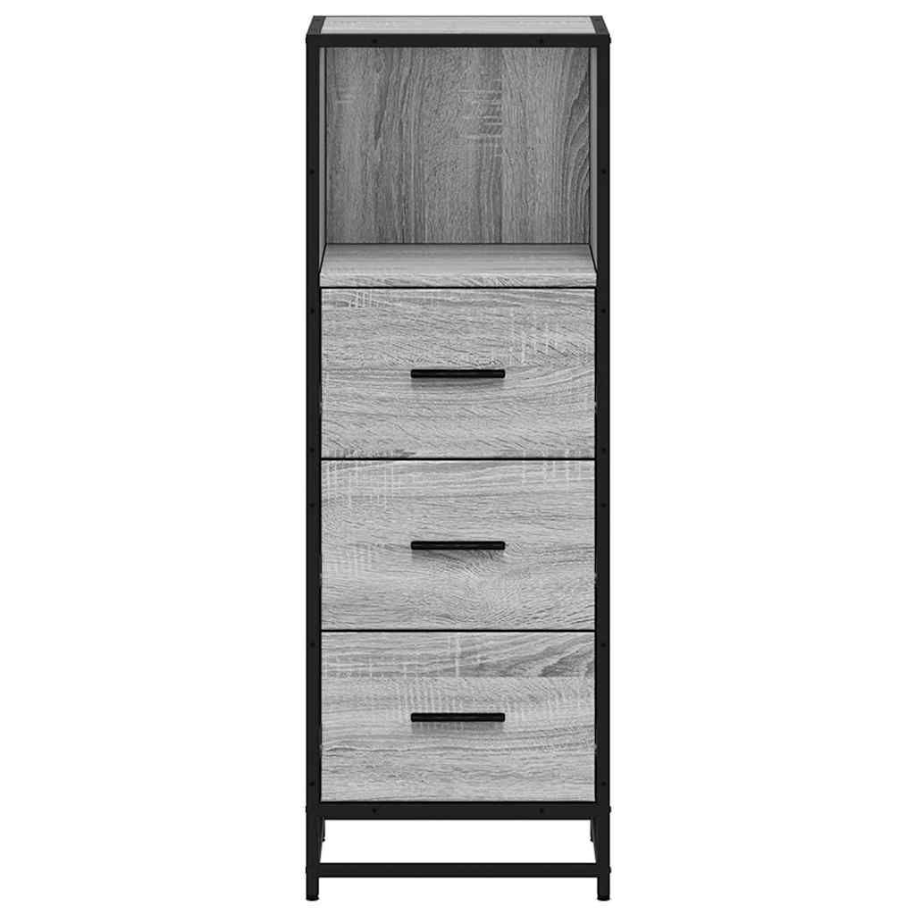Armadietto Bagno Grigio Sonoma 35x37,5x100 cm Legno Multistrato | homemem39