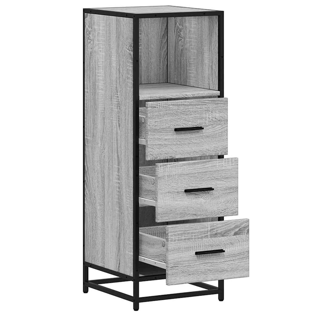 Armadietto Bagno Grigio Sonoma 35x37,5x100 cm Legno Multistrato | homemem39