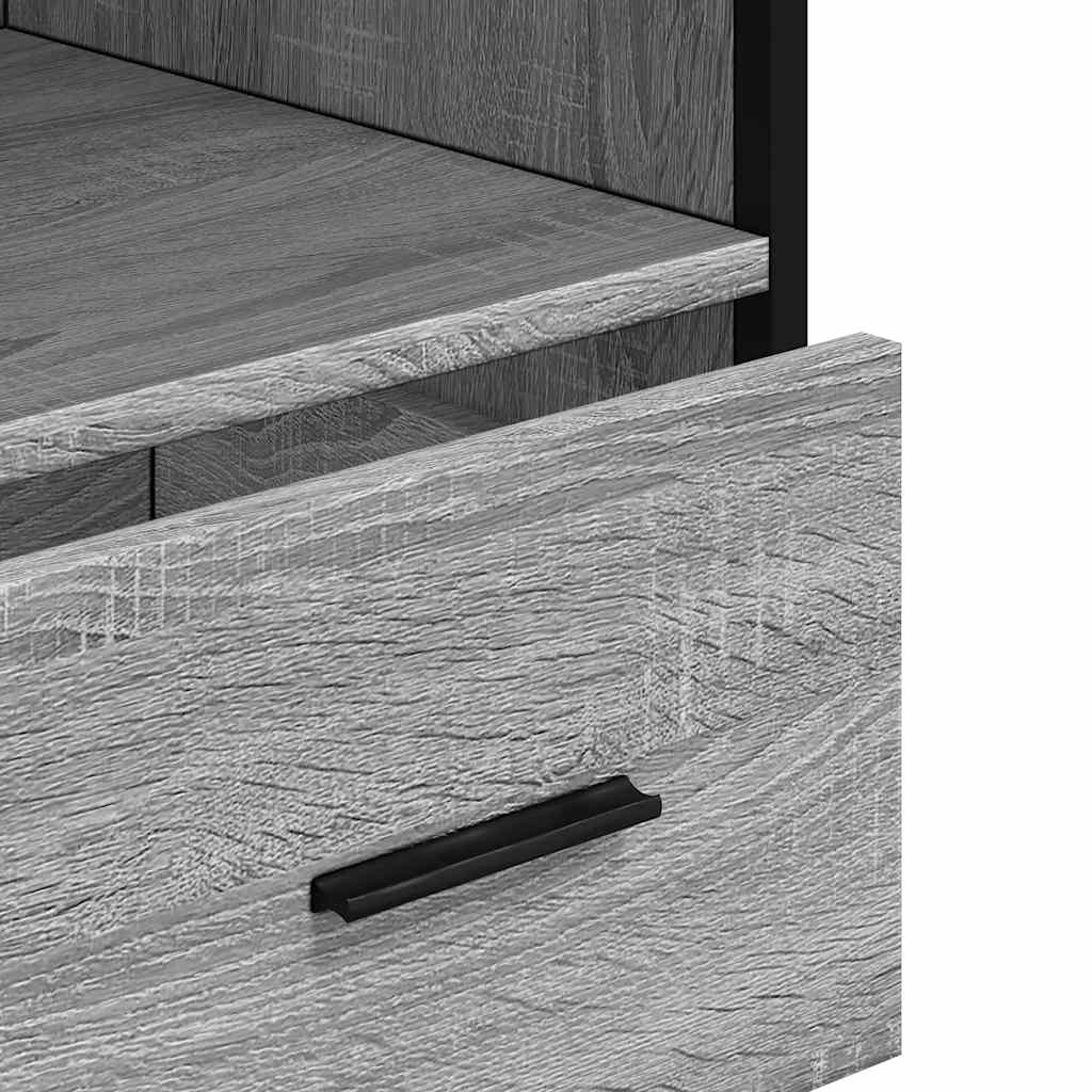 Armadietto Bagno Grigio Sonoma 35x37,5x100 cm Legno Multistrato | homemem39
