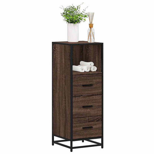 Armadietto Bagno Rovere Marrone 35x37,5x100cm Legno Multistrato | homemem39
