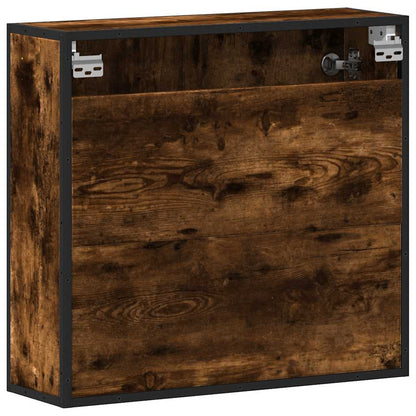 Mobile Bagno Specchio Rovere Fumo 65x20x60 cm Legno Multistrato | homemem39