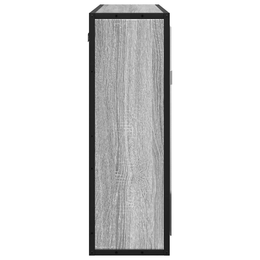 Mobile Specchio da Bagno Grigio Sonoma 65x20x60 cm Multistrato | homemem39