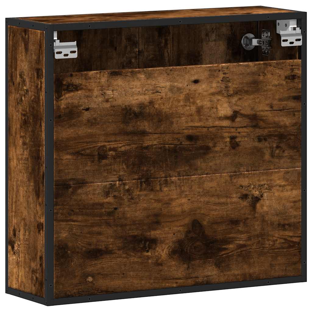Mobile Bagno Specchio Rovere Fumo 65x20x60 cm Legno Multistrato | homemem39