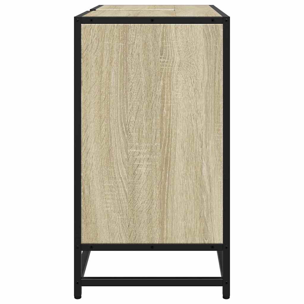 Mobiletto per Lavabo da Bagno Rovere Sonoma 65x33x60 cm Legno Massello | homemem39