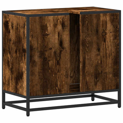 Mobile Lavabo Bagno Rovere Fumo 65x33x60 cm Legno Multistrato | homemem39