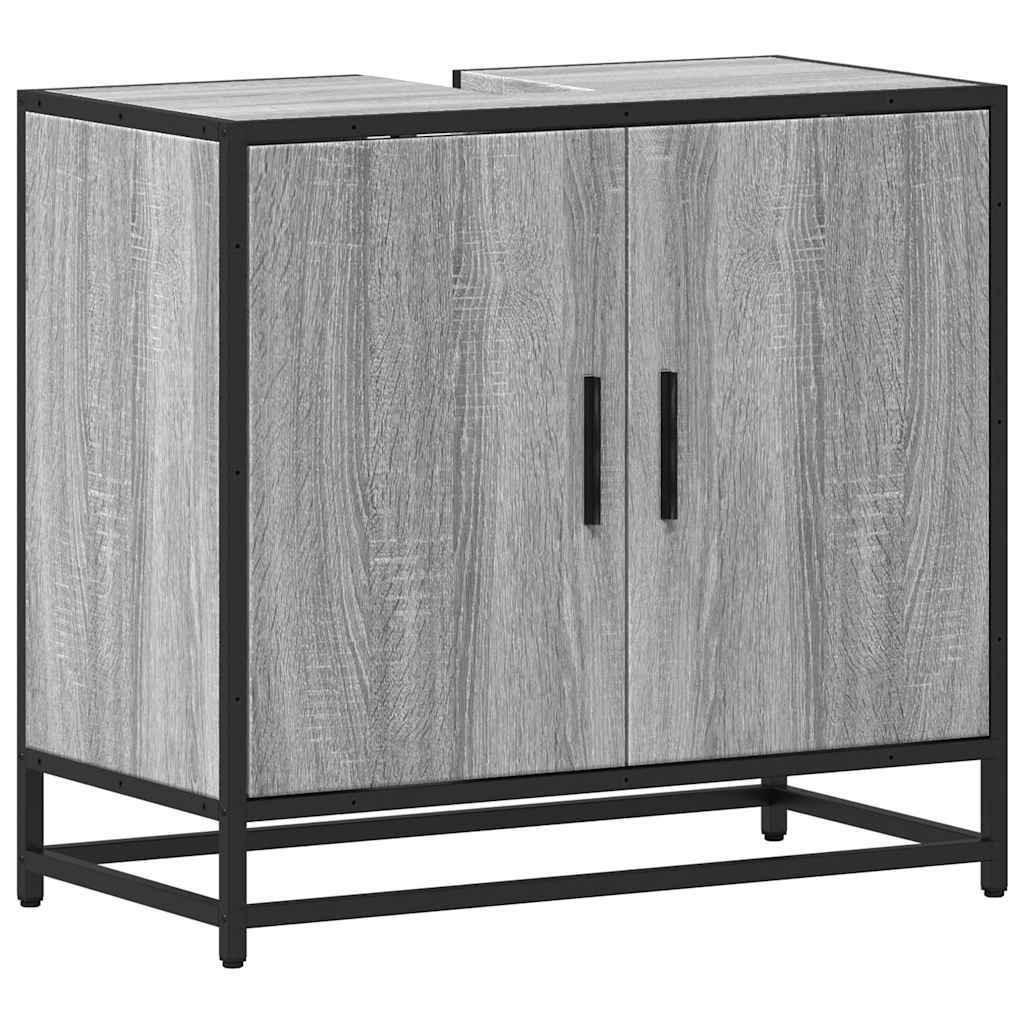 Mobile Lavabo Bagno Grigio Sonoma 65x33x60 cm Legno Multistrato | homemem39
