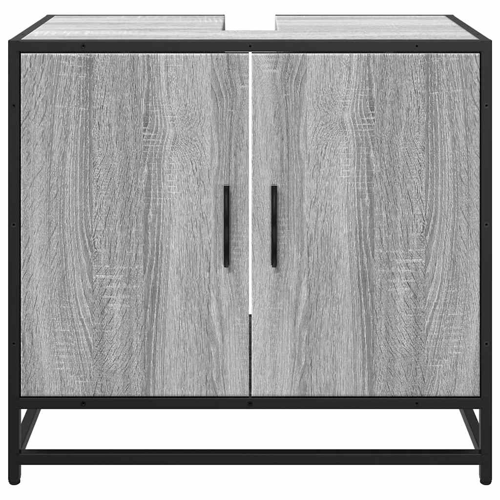 Mobile Lavabo Bagno Grigio Sonoma 65x33x60 cm Legno Multistrato | homemem39