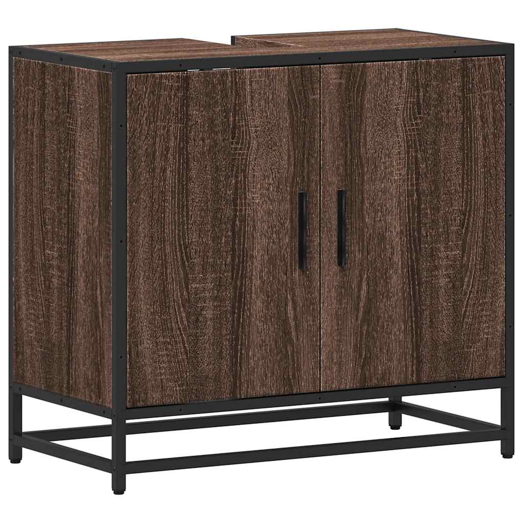 Mobile Lavabo Bagno Rovere Marrone 65x33x60cm Legno Multistrato | homemem39