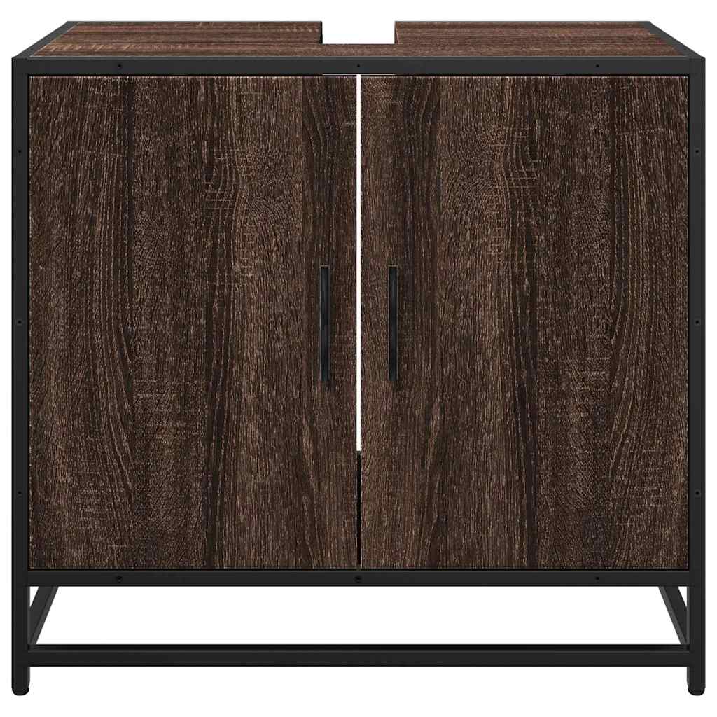 Mobile Lavabo Bagno Rovere Marrone 65x33x60cm Legno Multistrato | homemem39
