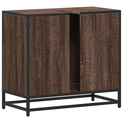 Mobile Lavabo Bagno Rovere Marrone 65x33x60cm Legno Multistrato | homemem39