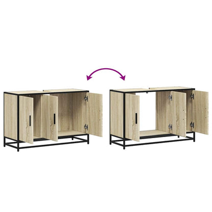 Mobiletto per Lavabo da Bagno Rovere Sonoma 90x33x60 cm